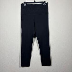 Veronica Beard Size 4 Zip Back High Waisted Leggings Pants Black Nylon Blend